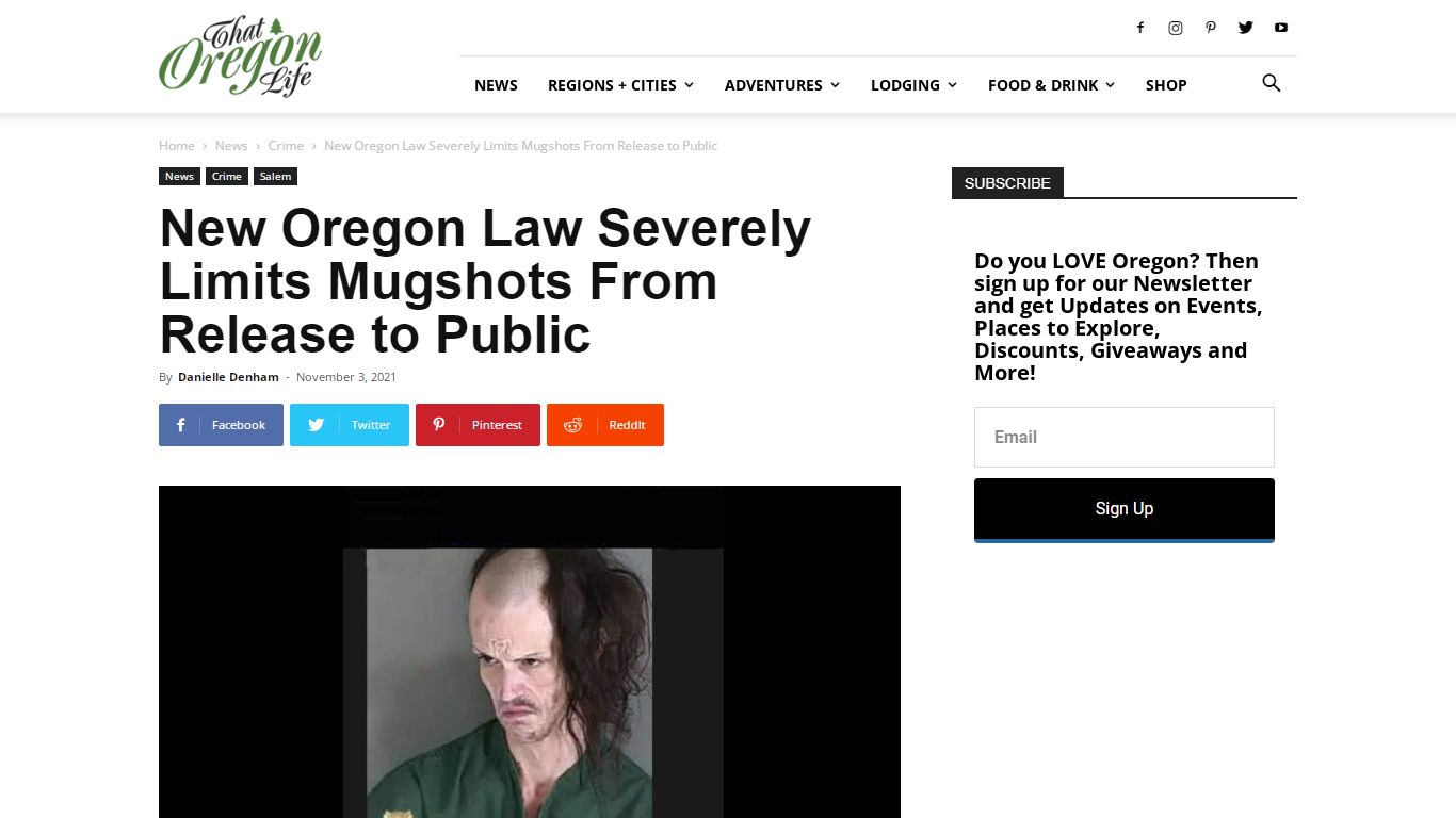 New Oregon Law Severely Limits Mugshots From Release to Public